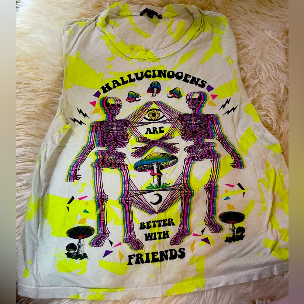 Truly madly deeply urban outfitters hallucinogens are better with friends shirt